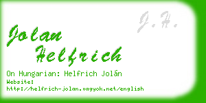 jolan helfrich business card