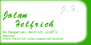 jolan helfrich business card